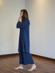 Navy Oak Tunic with Tulip Pants - Noora Women