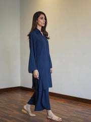 Navy Oak Tunic with Tulip Pants - Noora Women