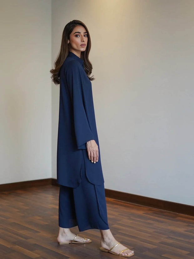 Navy Oak Tunic with Tulip Pants - Noora Women