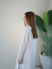 Jasmeen - White Classic Pleated Set - Noora Women