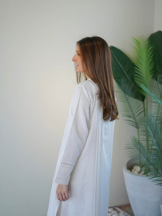 Jasmeen - White Classic Pleated Set - Noora Women